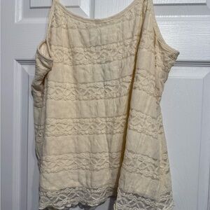 Plus Size Cream Lace Top